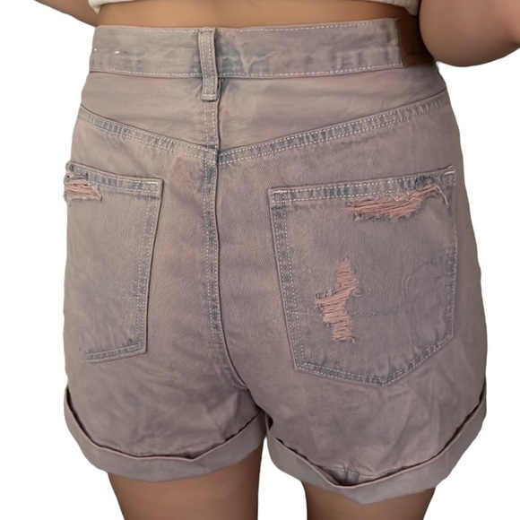 American Eagle Pink Faded Denim Shorts - Picture 4 of 4